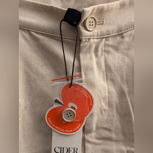 NWT Cider Petite Belted Linen Blend Wide Leg Trousers, Size 4/S - Picture 6 of 7